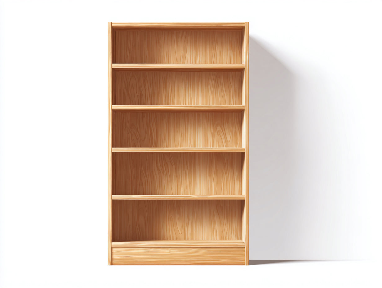 Bücherregal 85x32x180 cm aus Holz - Braun - klassischer Naturstil für Wohnraum und Arbeitszimmer