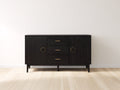 Dielenschränke Holz 150x42x82 cm schwarz - modernes Sideboard Design