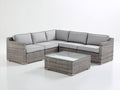 Gartensofa Polyrattan 255x255x78 cm grau - modernes Lounge Set