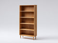 Bücherregal Holz 88x34x182 cm natur - modernes Standregal mit offenem Design