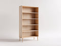 Bücherregal Holz 90x35x180 cm natur - modernes Standregal mit offenem Design