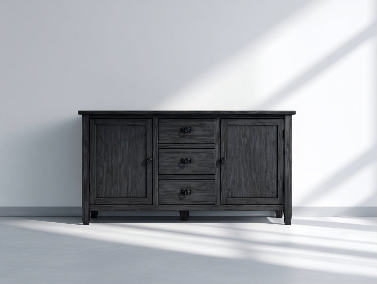 Dielenschränke Holzwerkstoff 160x42x85 cm - Schwarz - Für Flur - Klassisches Design