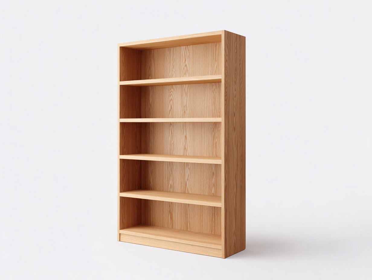 Bücherregal aus hellem Holz 85x32x178 cm - Naturholz - Modernes Design für Wohnzimmer