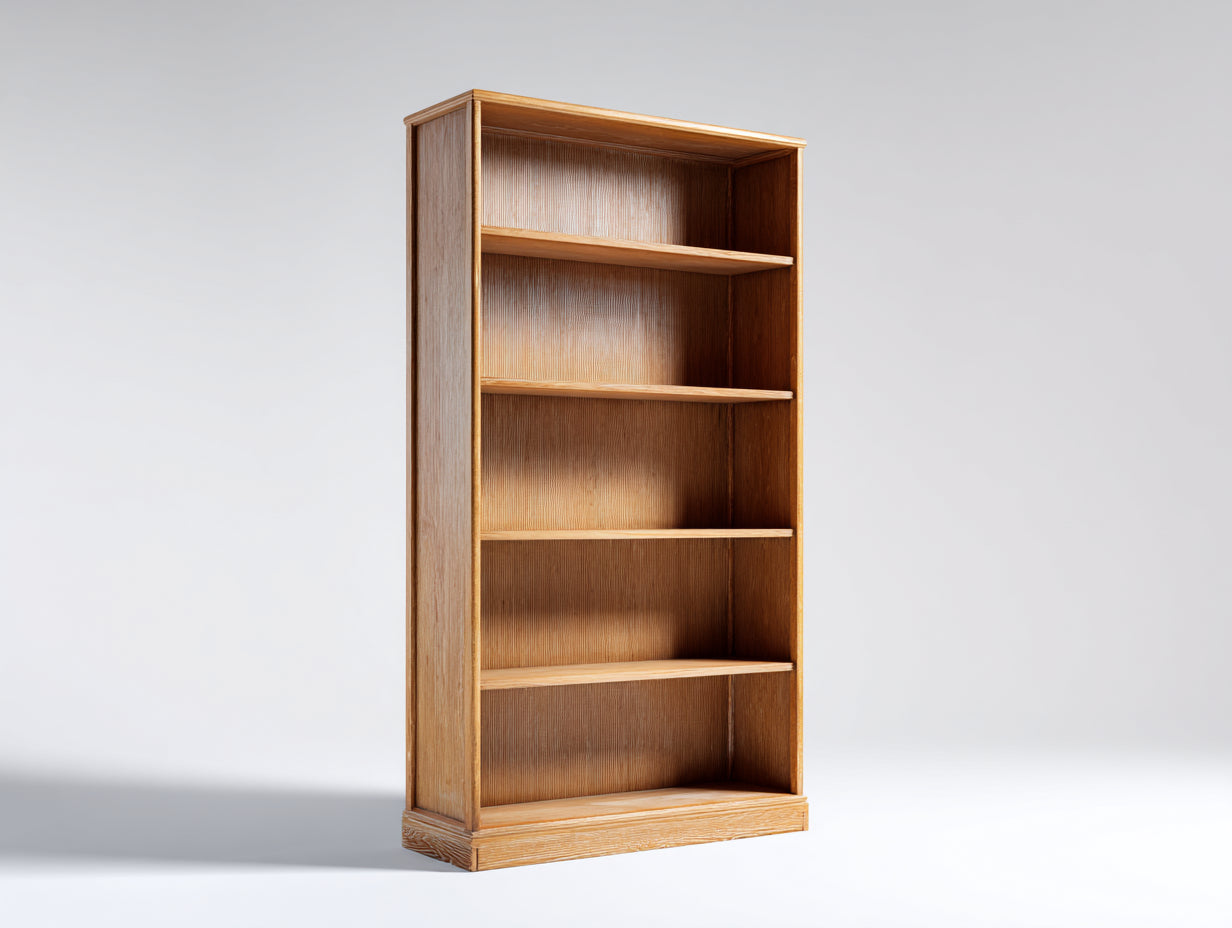 Bücherregal Holz 90x35x180 cm - natur - offenes Regal